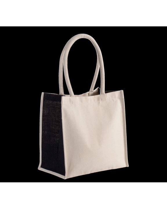 Tote bag KIMOOD Shopper van katoen/jute - 17 L voor bedrukking &amp; borduring