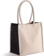 Tote bag KIMOOD Shopper van katoen/jute - 17 L voor bedrukking &amp; borduring