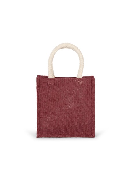 KIMOOD Sac style cabas en toile de jute - petit modèle light rosewood personnalisable