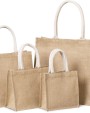 Tote bag personnalisable KIMOOD Sac style cabas en toile de jute - petit modèle