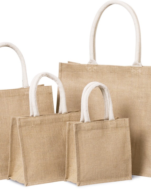 Tote bag personnalisable KIMOOD Sac style cabas en toile de jute - petit modèle