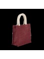 KIMOOD Sac style cabas en toile de jute - petit modèle light rosewood personnalisable