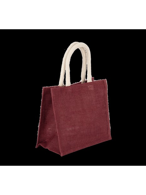KIMOOD Sac style cabas en toile de jute - modèle moyen light rosewood personnalisable