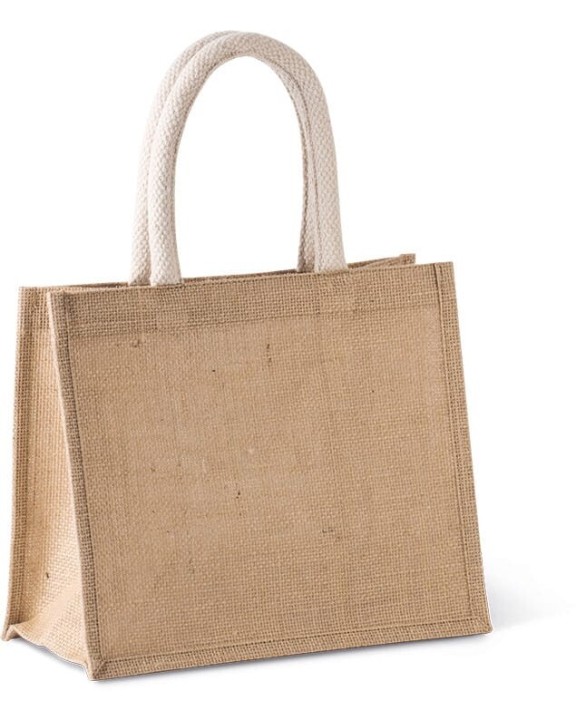 Tote bag KIMOOD Shopper van jutecanvas - middelgroot model voor bedrukking &amp; borduring