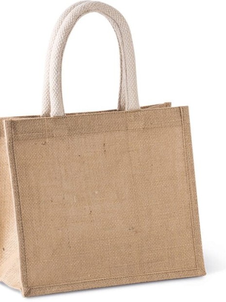 Tote bags à personnaliser KIMOOD Sac style cabas en toile de jute - modèle moyen 
