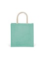 KIMOOD Sac style cabas en toile de jute - grand modèle ice mint personnalisable