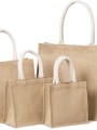 Tote bags à personnaliser KIMOOD Sac style cabas en toile de jute - grand modèle 