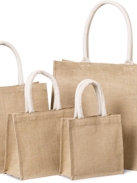 Tote bags à personnaliser KIMOOD Sac style cabas en toile de jute - grand modèle 