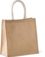 KIMOOD Jutetasche im Cabas-Stil Groß Tote Bag personalisierbar