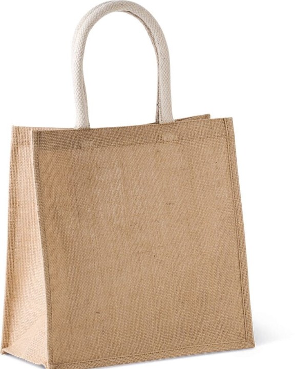 KIMOOD Jutetasche im Cabas-Stil Groß Tote Bag personalisierbar