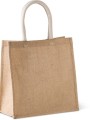 Tote bags à personnaliser KIMOOD Sac style cabas en toile de jute - grand modèle 