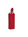 KIMOOD Sac porte-bouteille en coton canvas cherry red personnalisable