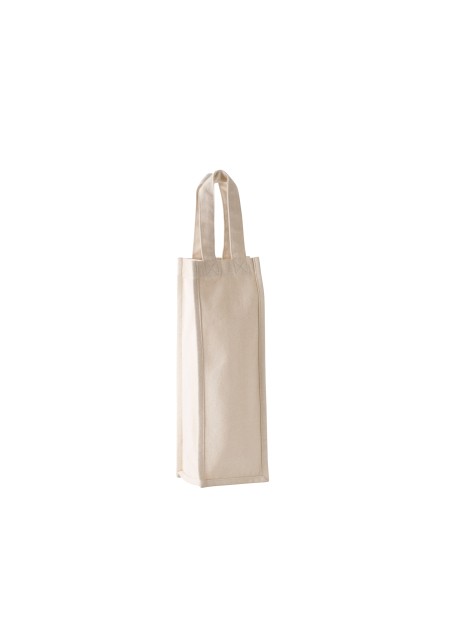 KIMOOD Sac porte-bouteille en coton canvas naturel personnalisable