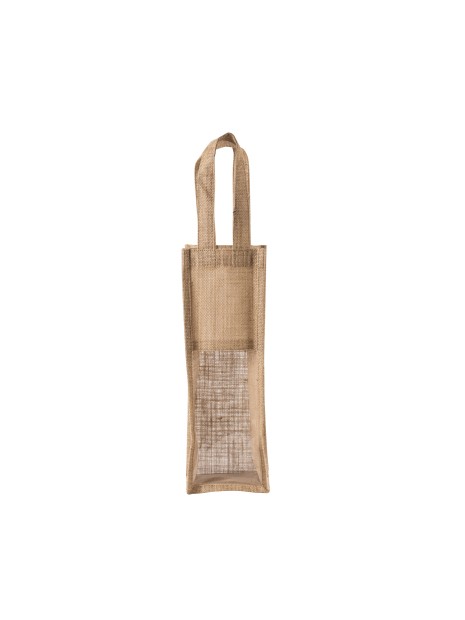 KIMOOD Sac porte-bouteille en jute naturel personnalisable