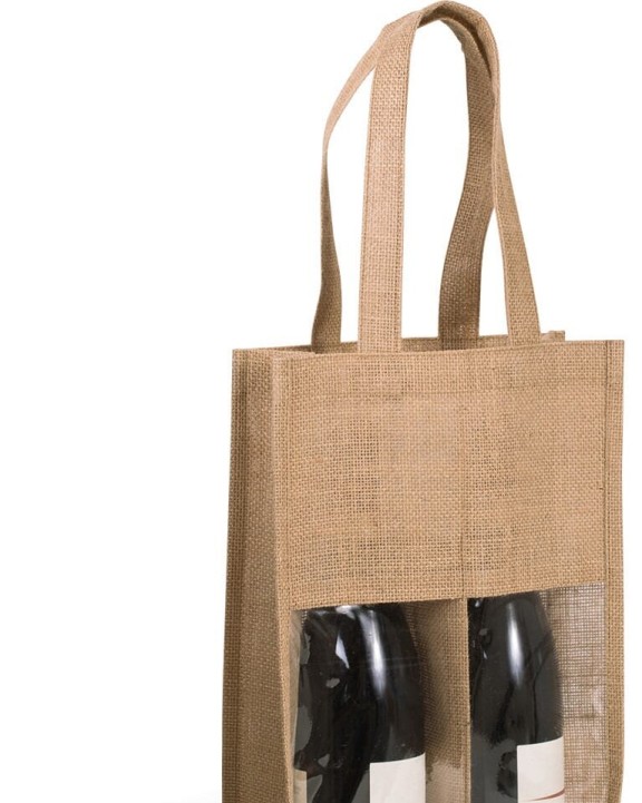 KIMOOD Jute-Flaschenbeutel Tasche personalisierbar