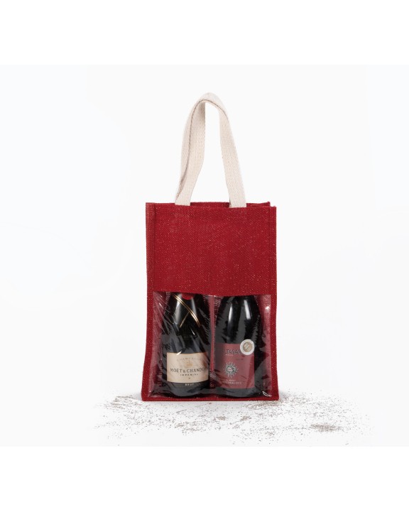 KIMOOD Jute-Flaschenbeutel Tasche personalisierbar