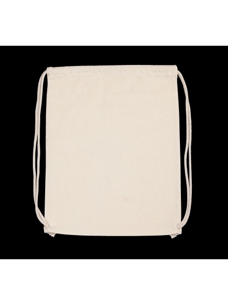 KIMOOD Sac à dos en coton bio avec cordelettes naturel personnalisable