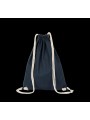 KIMOOD Sac à dos en coton bio avec cordelettes Blue Navy personnalisable