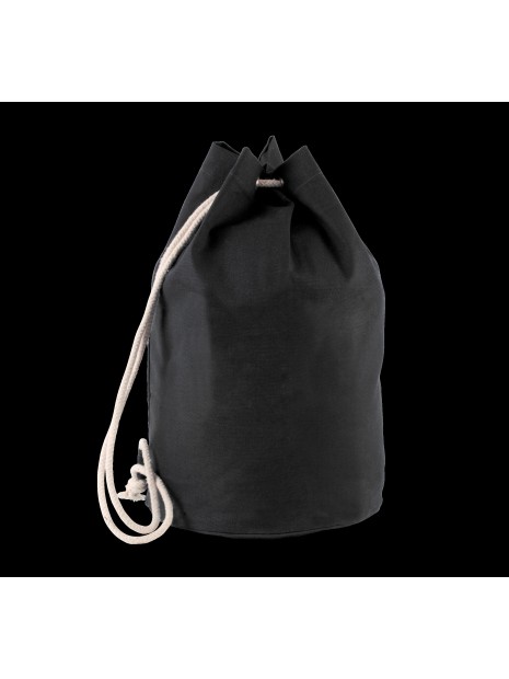 KIMOOD Sac marin en coton avec cordon noir personnalisable
