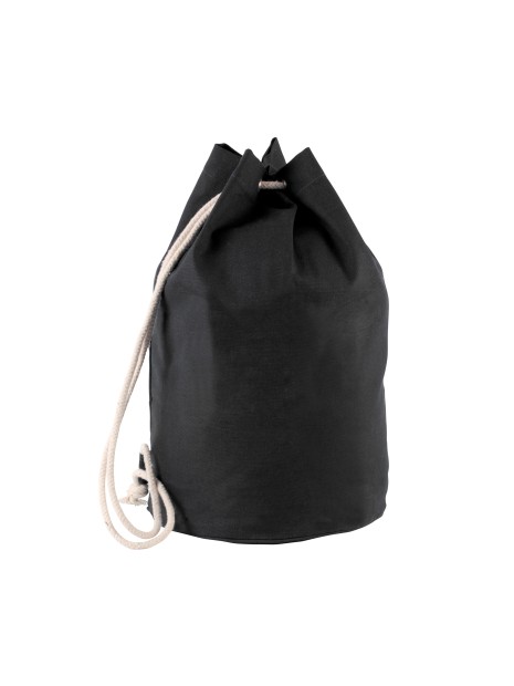 KIMOOD Sac marin en coton avec cordon noir personnalisable