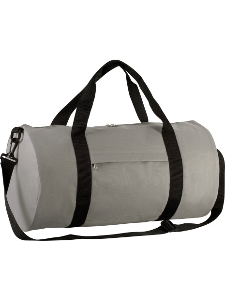 KIMOOD Sac fourre-tout forme tube light grey / black personnalisable