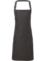 PREMIER Tablier à bavette "Denim" Black Denim personnalisable