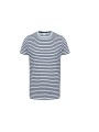 SKINNIFIT T-shirt Rayé unisexe blanc/bleu marine personnalisable