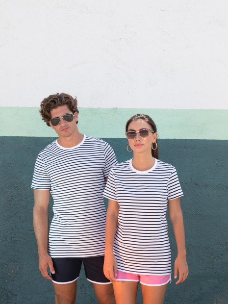 T-Shirts à personnaliser SKINNIFIT T-shirt Rayé unisexe 