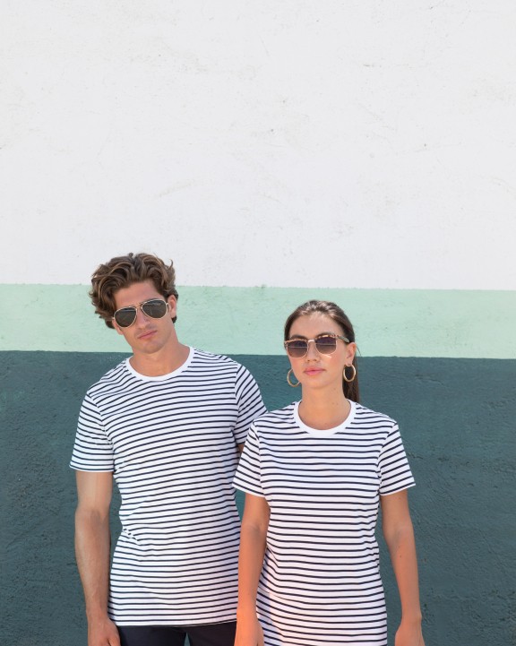 T-shirt SKINNIFIT Unisex Striped T-shirt voor bedrukking &amp; borduring