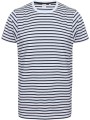 SKINNIFIT T-shirt Rayé unisexe white/oxford navy personnalisable