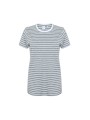 SKINNIFIT T-shirt Rayé unisexe heather grey/blanc personnalisable
