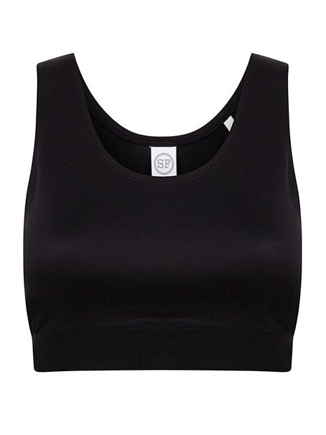 SKINNIFIT Brassière Sublimation noir/noir personnalisable