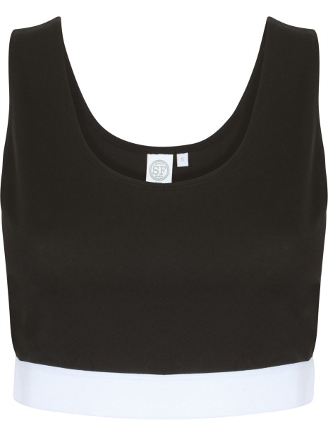 SKINNIFIT Brassière Sublimation noir/blanc personnalisable