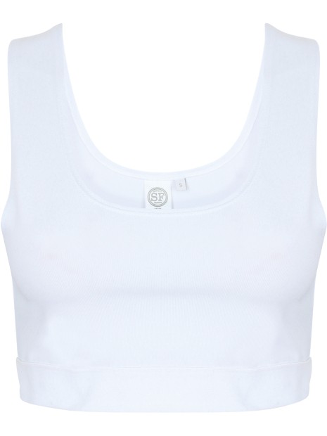 SKINNIFIT Brassière Sublimation blanc/blanc personnalisable