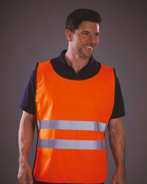 Fluohesje YOKO Veiligheidshesje met 2 banden voor bedrukking &amp; borduring