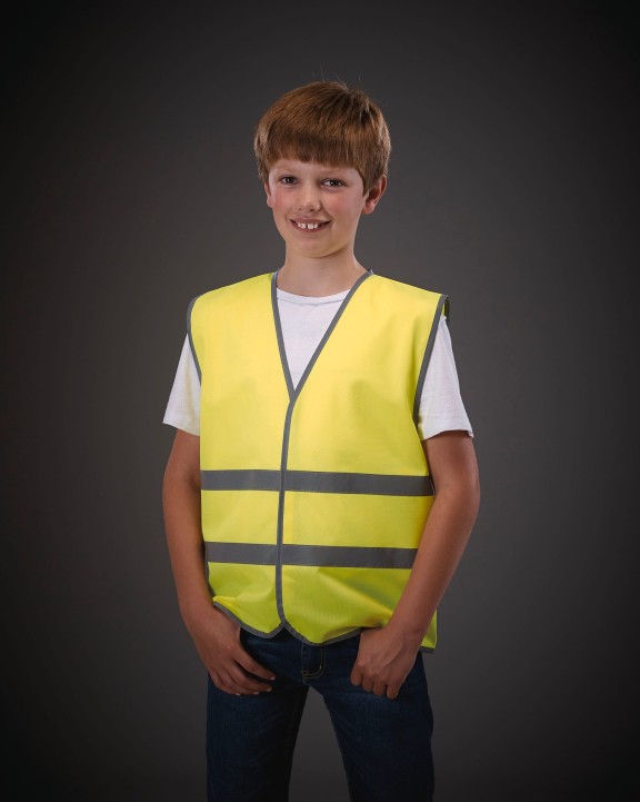 Fluohesje YOKO Signalisatie 2 banden hesje voor bedrukking &amp; borduring