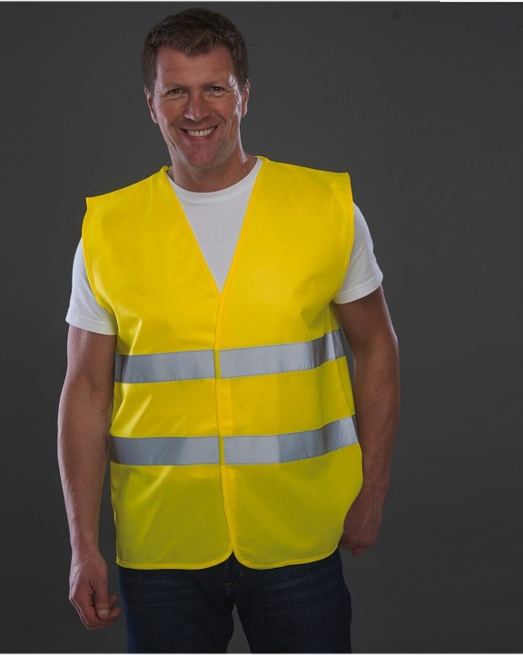 Fluohesje YOKO Signalisatie 2 banden hesje voor bedrukking &amp; borduring