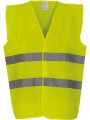 YOKO Gilet à 2 bandes haute visibilité HI-VIS JAUNE personnalisable