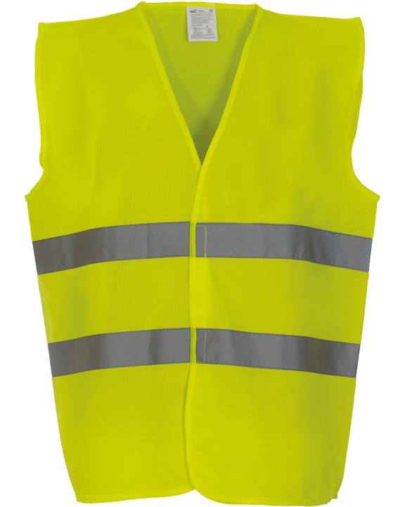Fluohesje YOKO Signalisatie 2 banden hesje voor bedrukking &amp; borduring