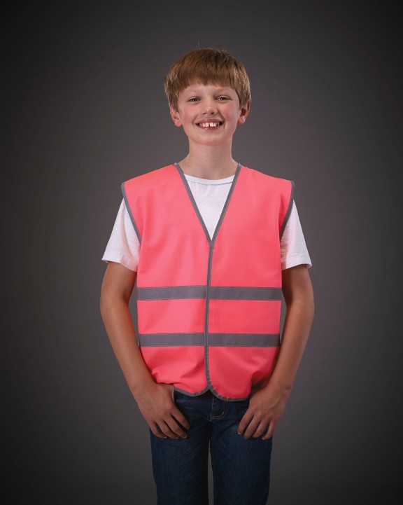 Fluohesje YOKO Signalisatie 2 banden hesje voor bedrukking &amp; borduring