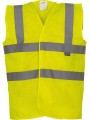 YOKO Gilet haute visibilité à maille ajourée recyclée HI-VIS JAUNE personnalisable