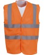 Gilet de sécurité personnalisable YOKO Gilet haute visibilité à maille ajourée recyclée