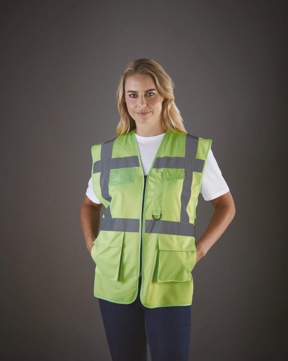 YOKO Hi-Vis Executive Waistcoat Warnweste personalisierbar