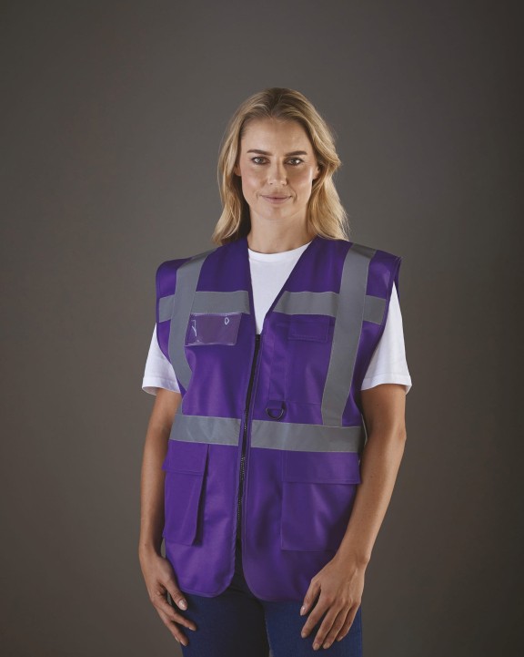 YOKO Hi-Vis Executive Waistcoat Warnweste personalisierbar