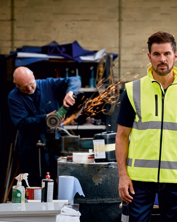 Veste personnalisable YOKO Bodywarmer softshell haute visibilité