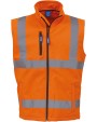 YOKO Hi-Vis Softshell Gilet Jacke personalisierbar