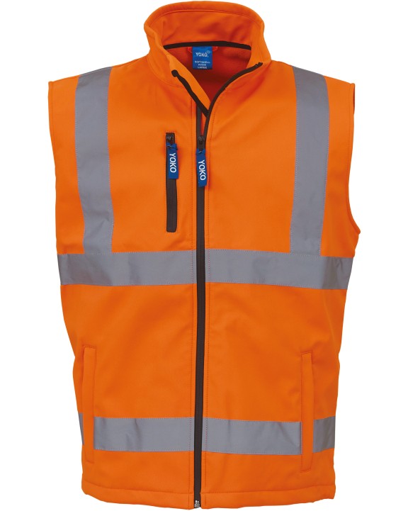 YOKO Hi-Vis Softshell Gilet Jacke personalisierbar