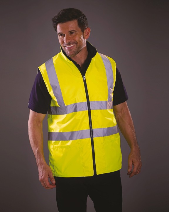 Veste personnalisable YOKO Bodywarmer réversible haute visibilité