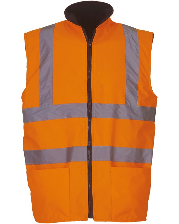 Veste personnalisable YOKO Bodywarmer réversible haute visibilité