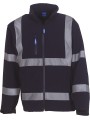 YOKO Veste softshell haute visibilité bleu marine personnalisable